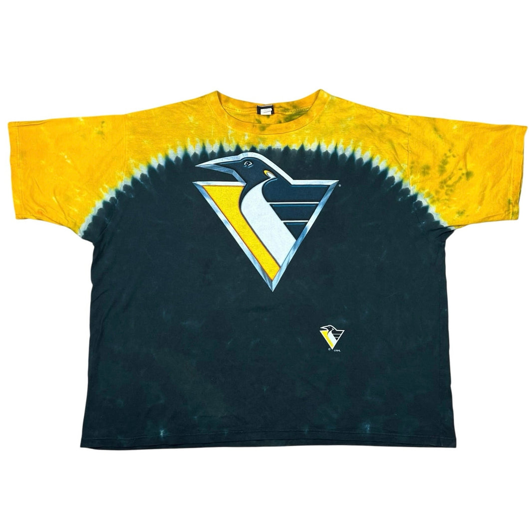 Vintage Liquid Blue Pittsburgh Penguins NHL Hockey Tie Dye Tee