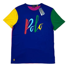 Load image into Gallery viewer, NWT Polo Ralph Lauren Brushstroke Spell Out Color Block Tee
