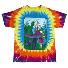 Load image into Gallery viewer, Vintage 2000s Alice In Wonderland Tie Dye Tea Party Tee
