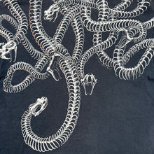 Load image into Gallery viewer, Vintage 1993 Liquid Blue Skull Snake Skeleton AOP Tee
