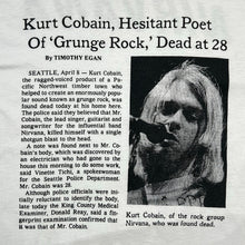 Load image into Gallery viewer, Vintage Nirvana Kurt Cobain Memorial Misprint Band Tee
