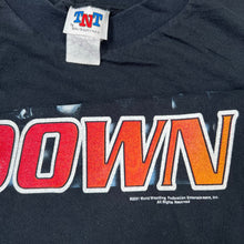 Load image into Gallery viewer, Vintage 2001 WWF The Rock Layin’ The Smackdown Wrestling Sleeveless Tee
