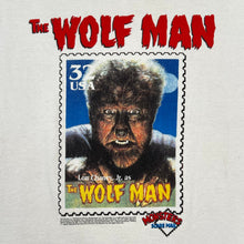 Load image into Gallery viewer, Vintage 1997 Universal The Wolf Man Monsters Scare Mail Stamp Crewneck Sweatshirt

