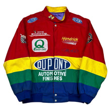 Load image into Gallery viewer, Vintage Jeff Hamilton Jeff Gordon Rainbow Warrior DuPont NASCAR Jacket
