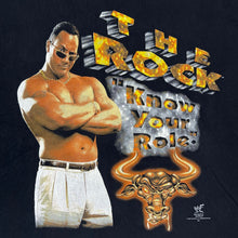 Load image into Gallery viewer, Vintage 1998 WWF The Rock Know Your Role Wrestling Tee
