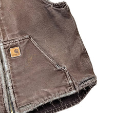 Load image into Gallery viewer, Vintage Carhartt Duck Canvas Sherpa Lined Zip Up Vest
