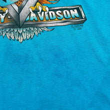 Load image into Gallery viewer, Vintage 1990 Harley Davidson Eagle V-Twin 3D Emblem Motorcycle Tee
