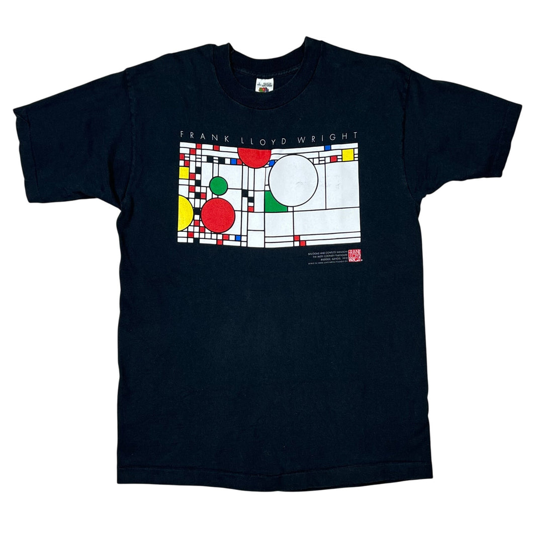 Vintage 1993 Frank Lloyd Wright Balloons And Confetti Window Architecture Tee