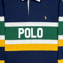 Load image into Gallery viewer, Polo Ralph Lauren Striped Spell Out Long Sleeve Rugby Shirt
