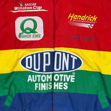 Load image into Gallery viewer, Vintage Jeff Hamilton Jeff Gordon Rainbow Warrior DuPont NASCAR Jacket

