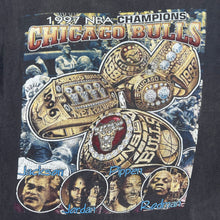 Load image into Gallery viewer, Vintage 1997 Chicago Bulls NBA Champs Parking Lot Bootleg Tee

